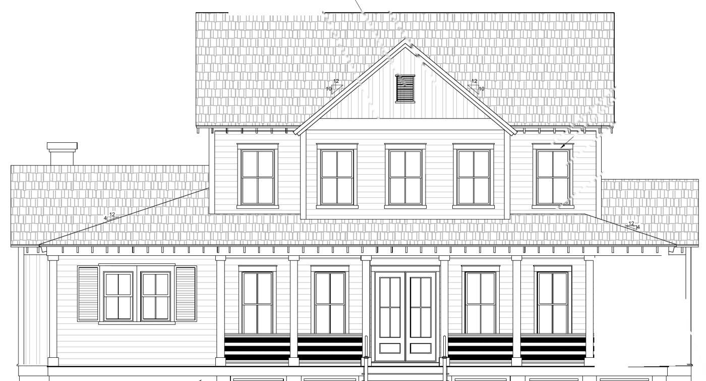Front elevation floor plan of 936 Kincade Drive
